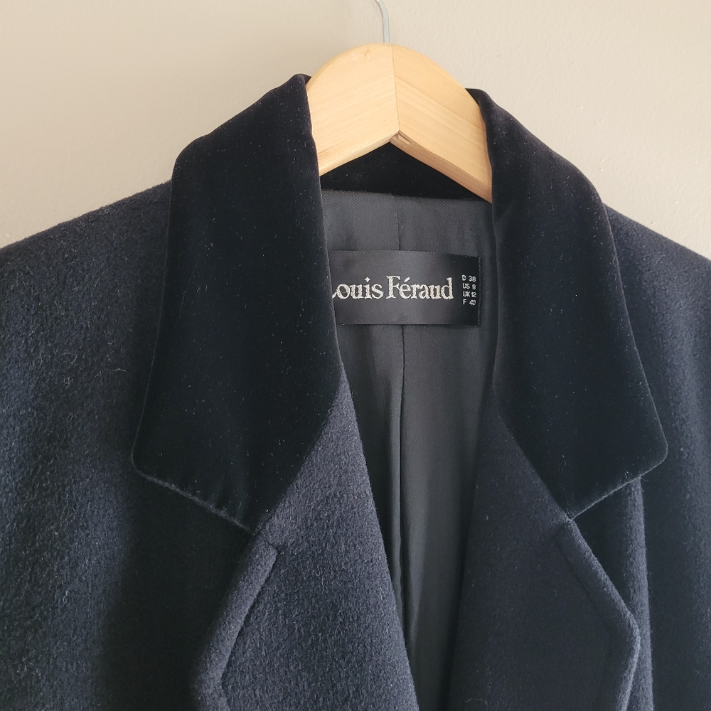 Louis Feraud Double Breasted Wool Coat - Picture 5 of 12